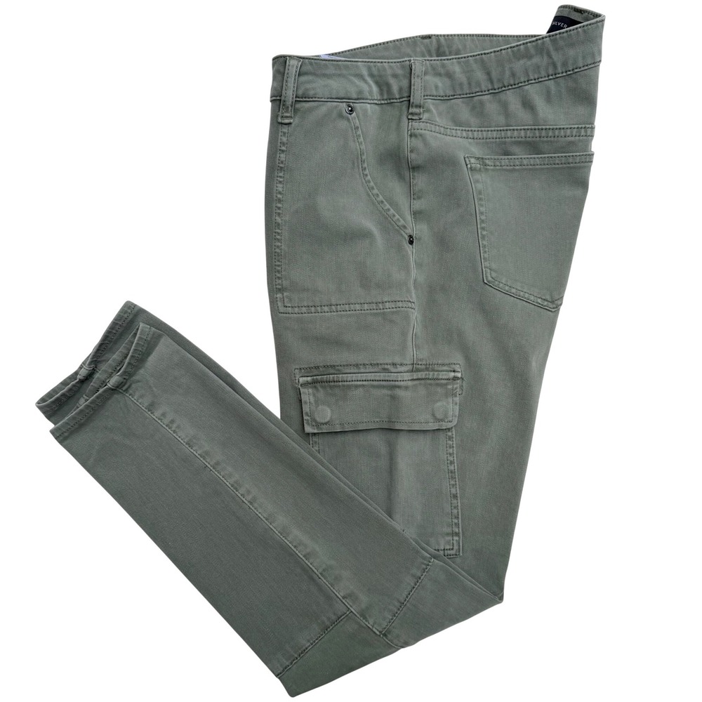 Silver Jeans Co Cargo Pants Olive Green Utility Gorpcore Streetwear Size 29/29